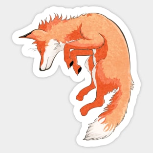 Leaping Red Fox Sticker